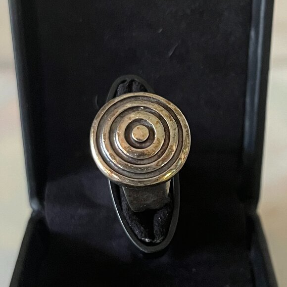 Vintage Lisa Jenks Heavy Silver Ring - Sz 7 - Picture 7 of 8